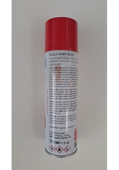 Sprey Boya Güngörür-rolla 170 Ml - Kırmızı Diğer