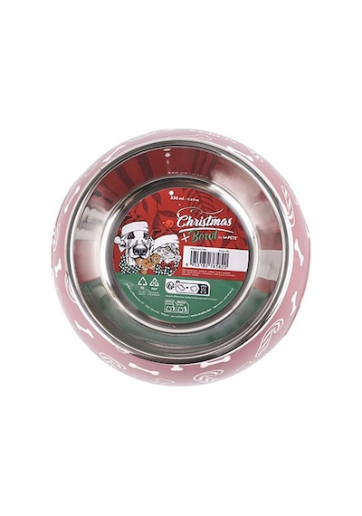 M-pets Christmas Melamin Metal Kedi Ve Köpek Mama Kabı 350 Ml 244-51045.01