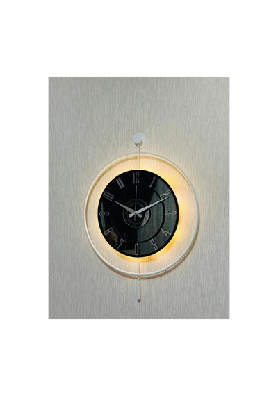 Pey Aksesuar Metal Camlı Duvar Saati 50 X 70 Cm Orta Boy Işıklı Gerçek Cam M51-beyaz-füme-siyah-gümüş M51-beyaz-füme-siyah-gümüş