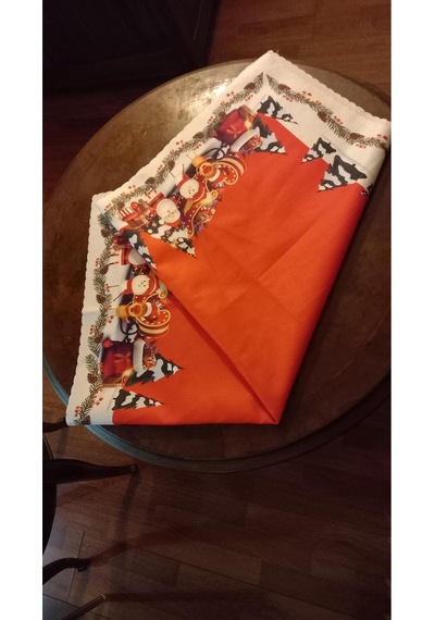 Masa Örtüsü Yeniyıl 90x90 Çok Renkli