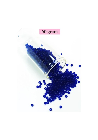 Tedar Dökme Cam Kum Boncuk 11/0 2 Mm - 60 Gram - Kral Mavi - Bnc036 Najmaddin (No:1) 8.5Cm X 10.5 Cm