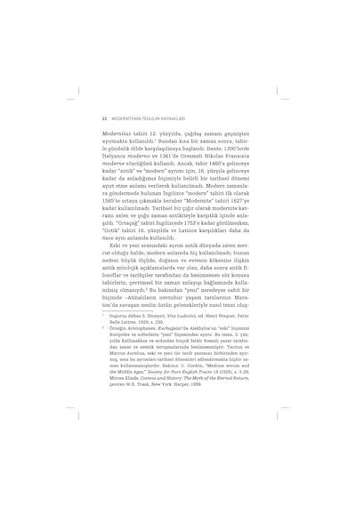 Modernitenin Teolojik Kaynakları