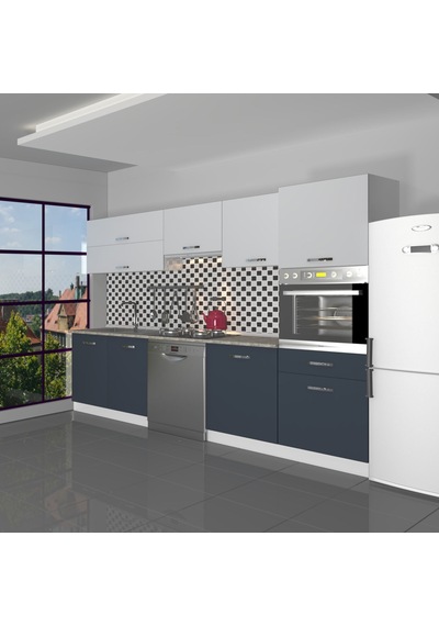 Decoraktiv Elite 280y Ankastre Boy Dolaplı Mdf Hazır Mutfak Dolabı - Tezgah Dahil - Antrasit - Buz Gri Diğer Decoraktiv Elite 280y Ankastre Boy Dolaplı Mdf Hazır Mutfak Dolabı - Tezgah Dahil - Antrasit - Buz Gri Diğer