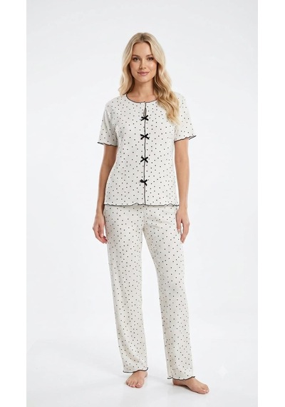 Suısy Polka Noir Siyah Puantiyeli Pijama Takımı