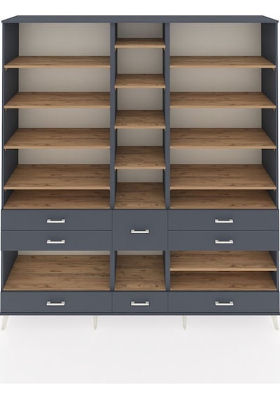 Hyperion Dolap 19 Raflı 8 Çekmeceli 220x44x243 Antrasit-çam/antrasit Atlas Çam/antrasıt Hyperion Dolap 19 Raflı 8 Çekmeceli 220x44x243 Antrasit-çam/antrasit Atlas Çam/antrasıt