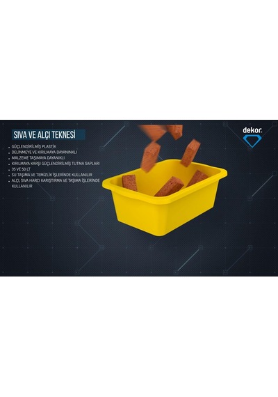 Dekor 080 Sıva ve Alçı Teknesi 50 Lt