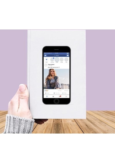 Fotoğraf Baskılı Facebook Temalı Deri Kaplı Defter-029