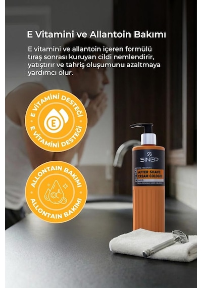 Sinep Pro-care Tıraş Sonrası Krem Kolonya Balsam 400 Ml Gold