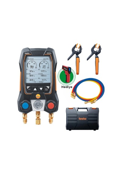Testo 550s Dijital Manifold Ve Hortum Seti 4000 Psi 1/4 Bağlantı R22