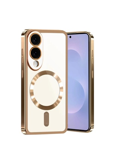 Samsung Galaxy S25 Uyumlu Edge Kross Magneticsafe Kapak - Çöl Titanyum