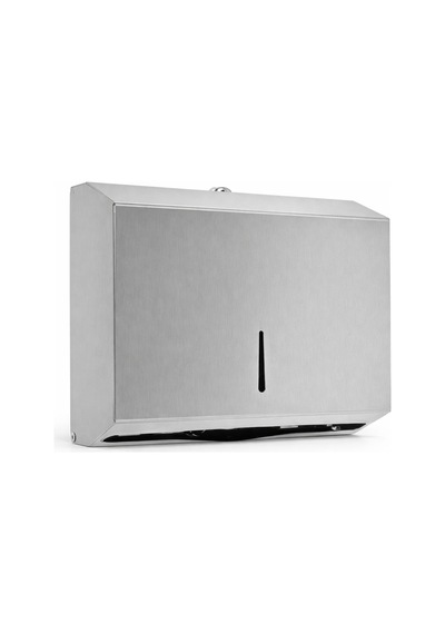 Aqua Bagno Basic Z Katlama Kağıt Verici 200 Lük Paslanmaz Çelik Mat Krom Dispanser