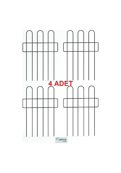 4 Adet Pasa Dayanıklı Metal Çit Bahçe Korkuluğu Hayvan Bariyeri Peyzaj Kenarlığı Bahçe Çiti