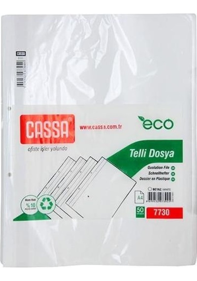 Cassa Eco Telli Dosya 50 Li Beyaz 1