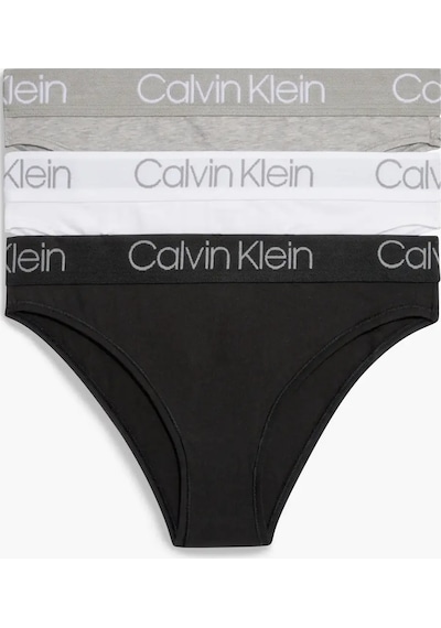 Calvin Klein 3pk Hıgh Leg Tanga Kadın Siyah Tanga Set