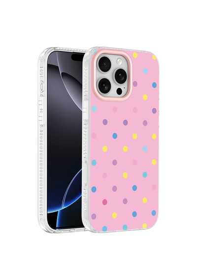 İphone 16 Pro Max Kılıf Airbag Tasarımlı Zore Potik Sert Pc Kapak - Pembe