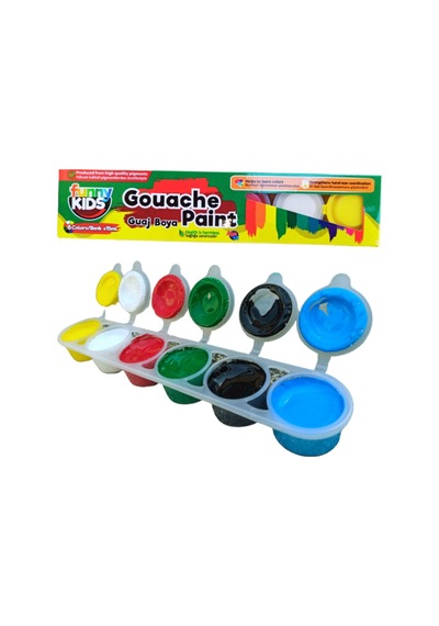 Guaj Boya 6 Renkli, Seramik Hamuru, Resim Seti, Kil Çamuru Için Gouache Paint Çok Renkli