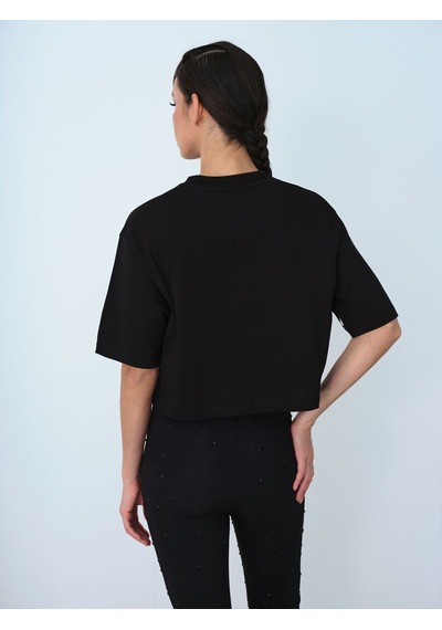 LOFT Oversize Kadın Tshirt K.kol Lf2036859 Q1.v1 Siyah LOFT Oversize Kadın Tshirt K.kol Lf2036859 Q1.v1 Siyah