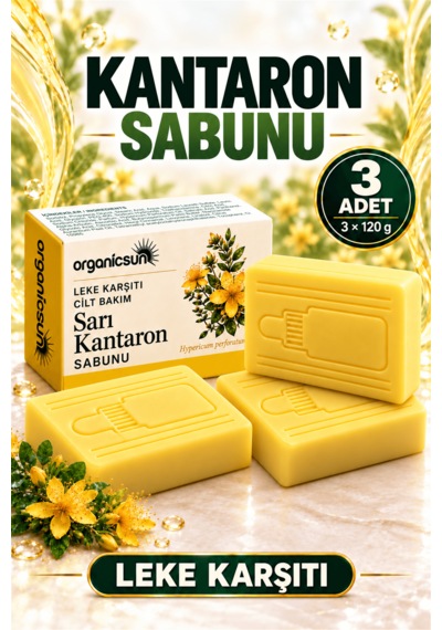 Organicsun Sarı Kantaron Sabunu 120 G X 3 Adet