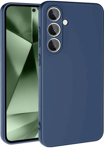 Samsung Uyumlu Galaxy S24 Fe Kılıf Nano İçi Kadife Silikon - Lacivert Çok Renkli
