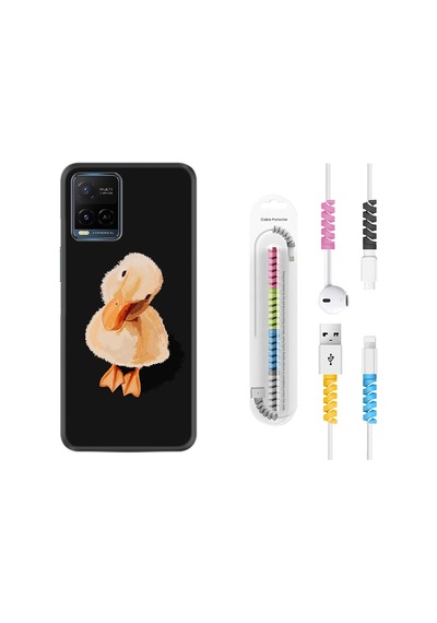 Vivo V21 Kılıf Kablo Koruyuculu Üzgün Ördek 1685