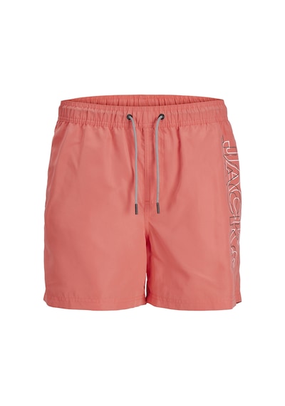 Jack & Jones Erkek Logo Baskılı Deniz Şortu - Fiji 12253118 - Gülkurusu