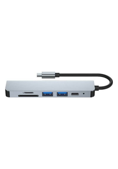 6 In 1 Type C To Hdmı / 2 USB 3.0- USB-C Pd- Sd Tf Çevirici Kablo