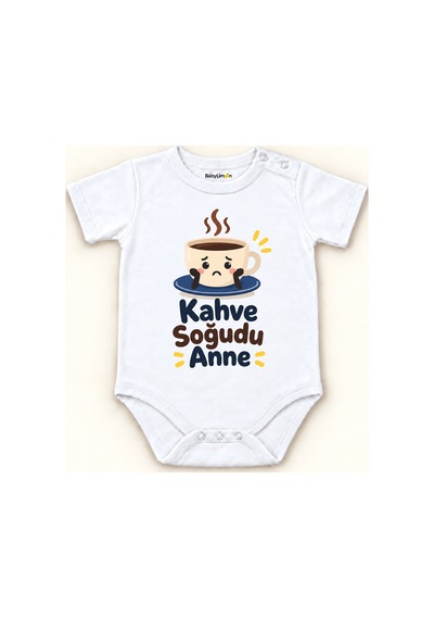 Babylimon Kahve Soğudu Anne Beyaz Kısa Kollu Çıtçıtlı Bebek Zıbını Beyaz - Kahve Soğudu Anne - 928161966 Beyaz - Kahve Soğudu Anne