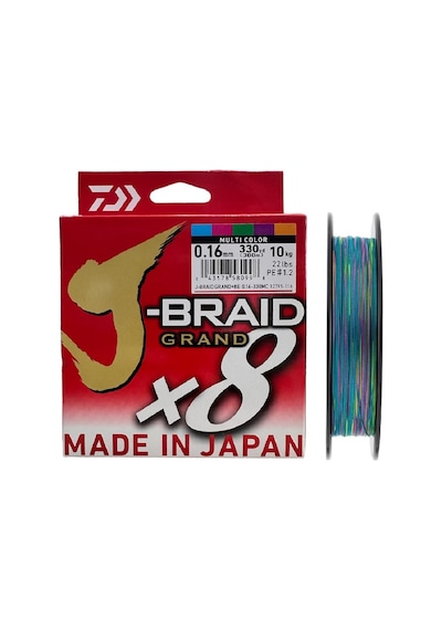 Daiwa J-braid Grand 300m 0.16mm 8x Multi Color İp Misina