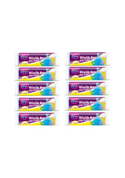 Güçlü Çöp Torbası Büyük Boy 10' Li Paket