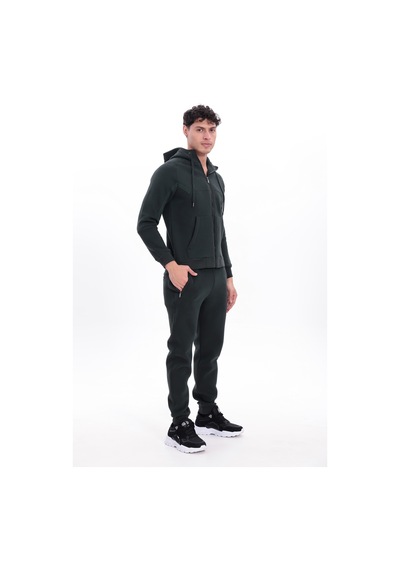 Rowinger 3 İplik Kalın Dokulu Parçalı Görünümlü Kapüşonlu Tam Fermuarlı Erkek Sweatshirt Darkgreen Rowinger 3 İplik Kalın Dokulu Parçalı Görünümlü Kapüşonlu Tam Fermuarlı Erkek Sweatshirt Darkgreen