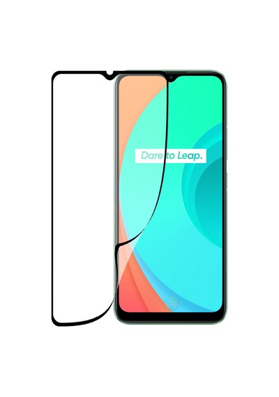 Realme C11 Fiber Nano ile Uyumlu Tam Kaplayan Ekran Koruyucu Esnek Cam