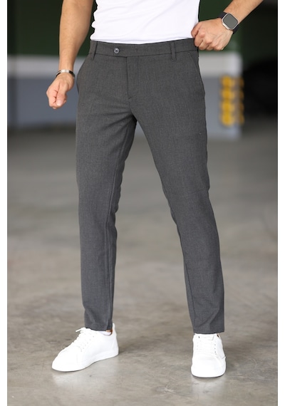 Bürke Erkek Antrasit Kaliteli Premıum Slimfit Bilek Boy Kumaş Pantolon (100-130 kg battal beden 40-42-44)