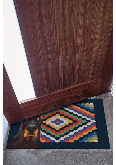 Tr Dekoratif Kapı Önü Paspas, Dış Mekan/ev İçi/banyo/mutfak/yatak Odası/giriş Paspasları Doberman Diğer