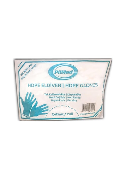 Tek Kullanımlık Şeffaf Hijyenik Poşet Eldiven 500 Adet Eko Paket