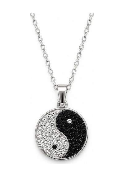 Yin Yang Desenli 316l Paslanmaz Çelik Kolye Hediye Unisex Altın - Gümüş