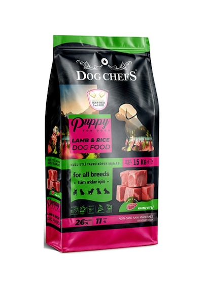 Dog Chefs Kuzu Etli ve Pirinçli Yavru Köpek Maması 15 KG