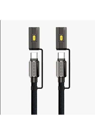 Jenerik Led Fener Ve Alevsiz Çakmak Fonksiyonlu Type-c Şarj Ve Data Kablosu 120 Cm Siyah