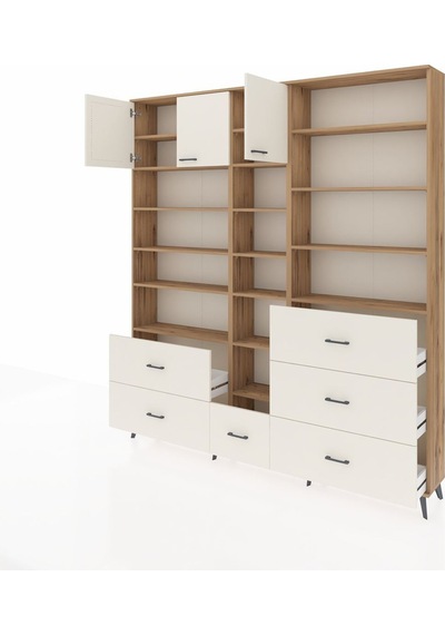 Arges Dolap 17 Raflı 6 Çekmeceli 3 Kapaklı 220x30x243 Çam-aytaşı/aytaşı Aytası/aytası Arges Dolap 17 Raflı 6 Çekmeceli 3 Kapaklı 220x30x243 Çam-aytaşı/aytaşı Aytası/aytası