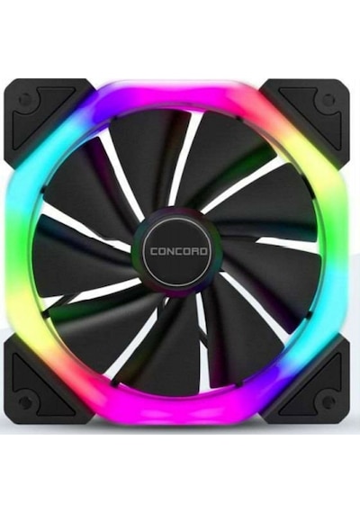 Concord C 894 Rgb Gökkuşağı Renkli 12Cm Soğutucu Pc Kasa Fanı