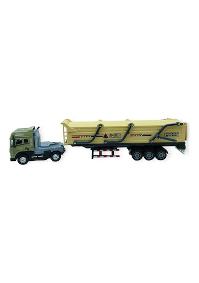 Metal Tır 1:24 - Sesli Işıklı Kum Taşıyıcı Tır 39 Cm - Haki Lisinya