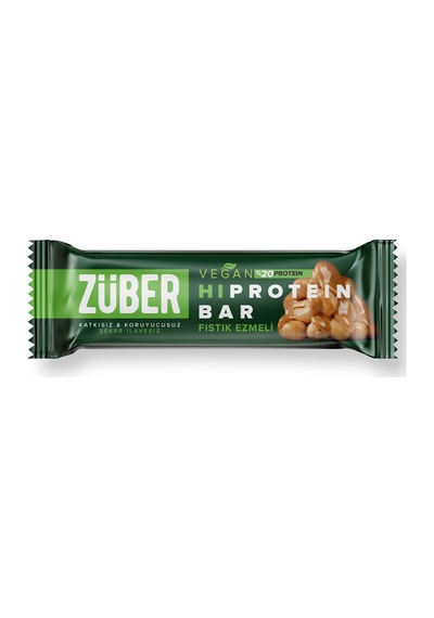 Züber Fıstık Ezmeli Vegan Protein Bar 45 G - 8 Adet Tarı