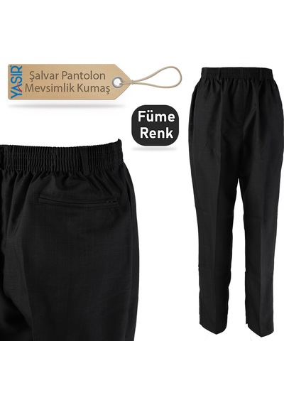 Erkek Kumaş Şalvar Pantolon Mevsimlik Füme Renk (514217049)