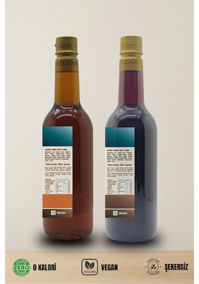 Şekersiz Sugar Free - Karamel Çikolata Aromalı Kahve Şurubu - 750 Ml X 2 Ad. Diğer