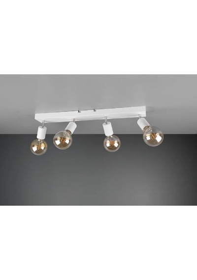 Riolight Modern Beyaz 4xe27 Mafsallı Hareketli Başlık Glop Ampul Hariç Metal Spot Avize Beyaz