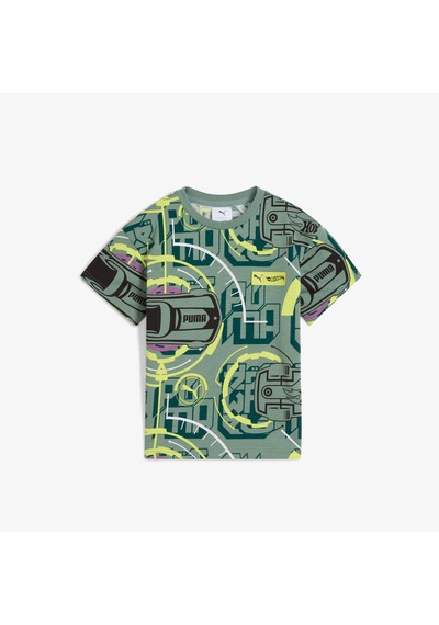 Puma Hot Wheels Graphic Çocuk Yeşil T-shirt 630074