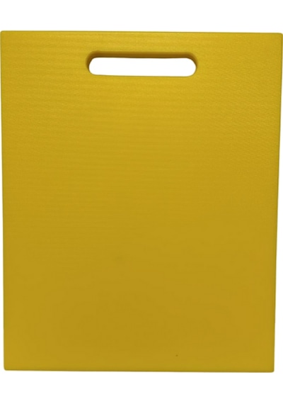 Türkay 32.5x26.5x1 Cm Saplı Polietilen Kesme Tahtası Kesim Levhası Sarı 1138