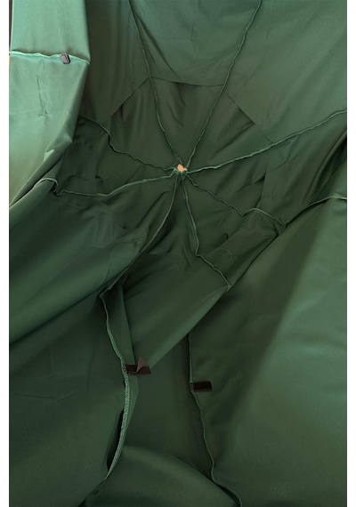 Koyu Yeşil Polyester Kumaş 300 Cm / 8 Telli Makaralı Şemsiye İle Uyumlu
