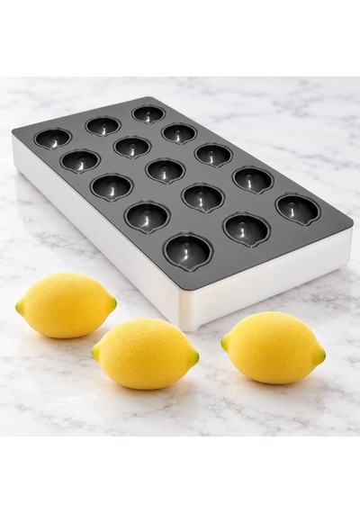 Fida Çerçeve Ayaklı Mini Meyve Silikon Dondurma Kalıbı Limon Gri