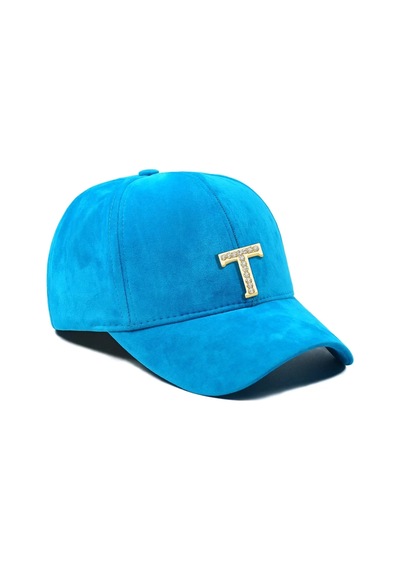 Twingold İsme Özel Süet Kep Şapka - Ab01013 - Turkuaz Turkuaz