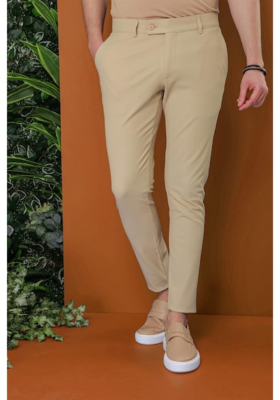 Efor P 1120 Slim Fit Bej Spor Pantolon Bej